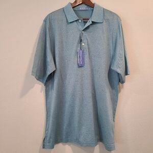 Carnoustie Performance Cotton Blue Golf Polo Shirt -NWT